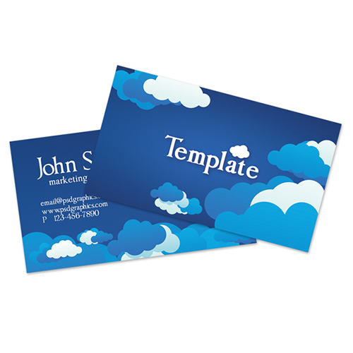 template-kartu-nama-blue-cloudly-sky